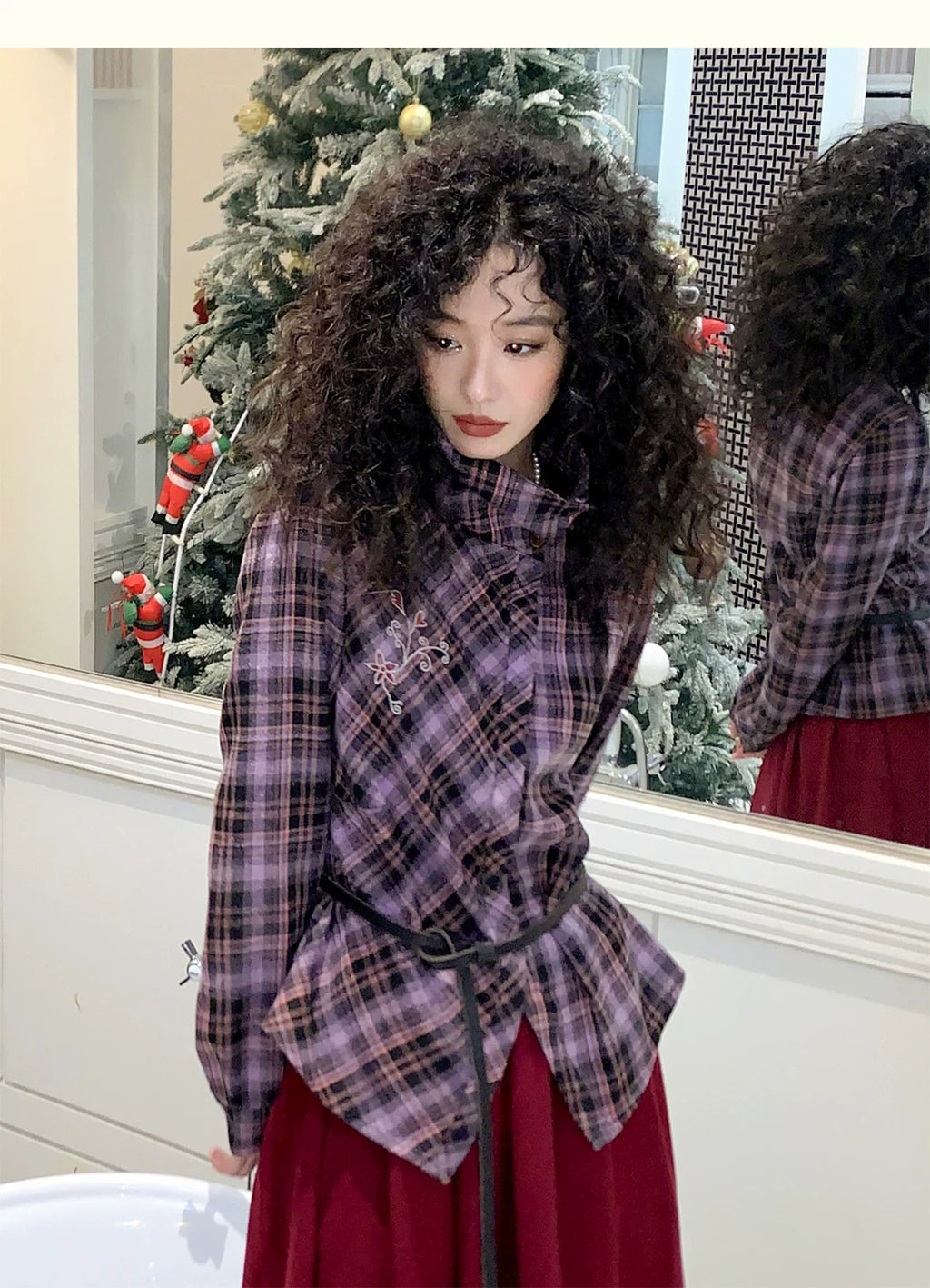 化学少女 | PLAID LONG SLEEVE SHIRT【ID:TN00161】