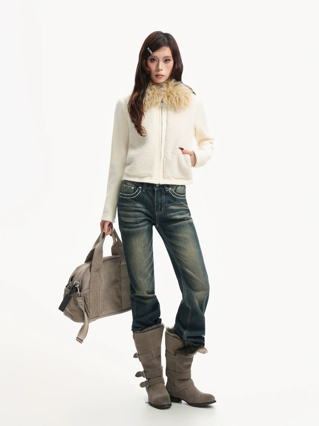 LOOSE KNIT CARDIGAN JACKET