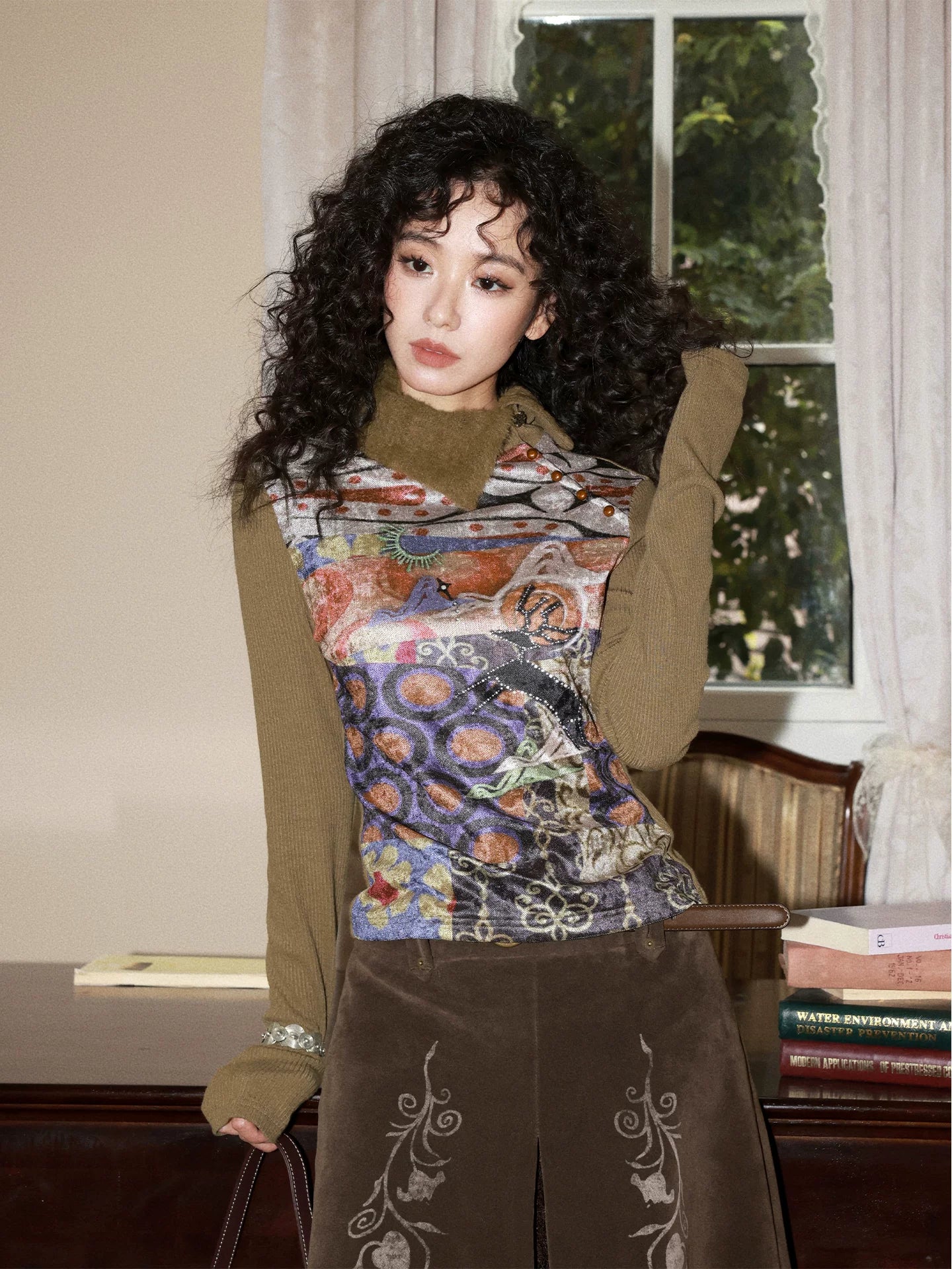 化学少女 | CASHMERE KNIT LONG SLEEVE TOP【ID:TN00162】