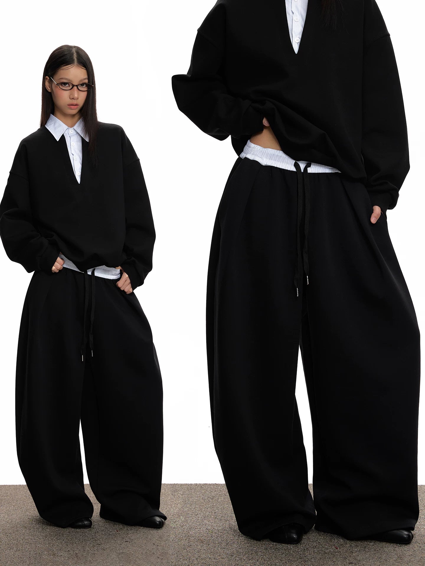 VATTY | LEISURE SET COLLEGE STYLE SWEATER PANTS【ID:TN00208】