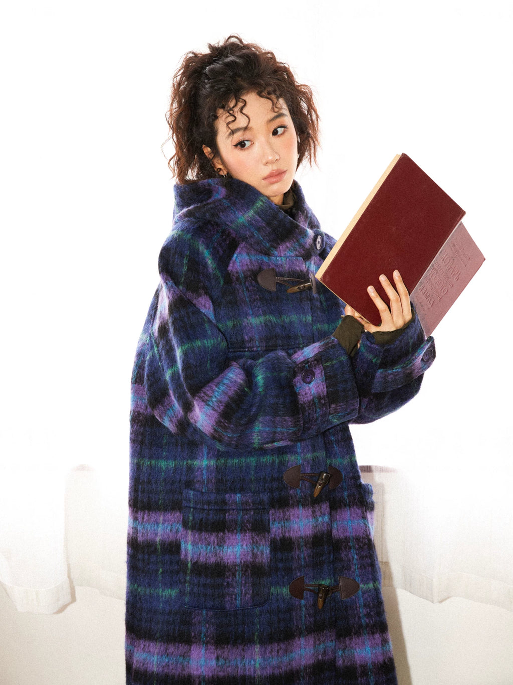化学少女 | PLAID WOOL COAT JACKET【ID:TN00166】