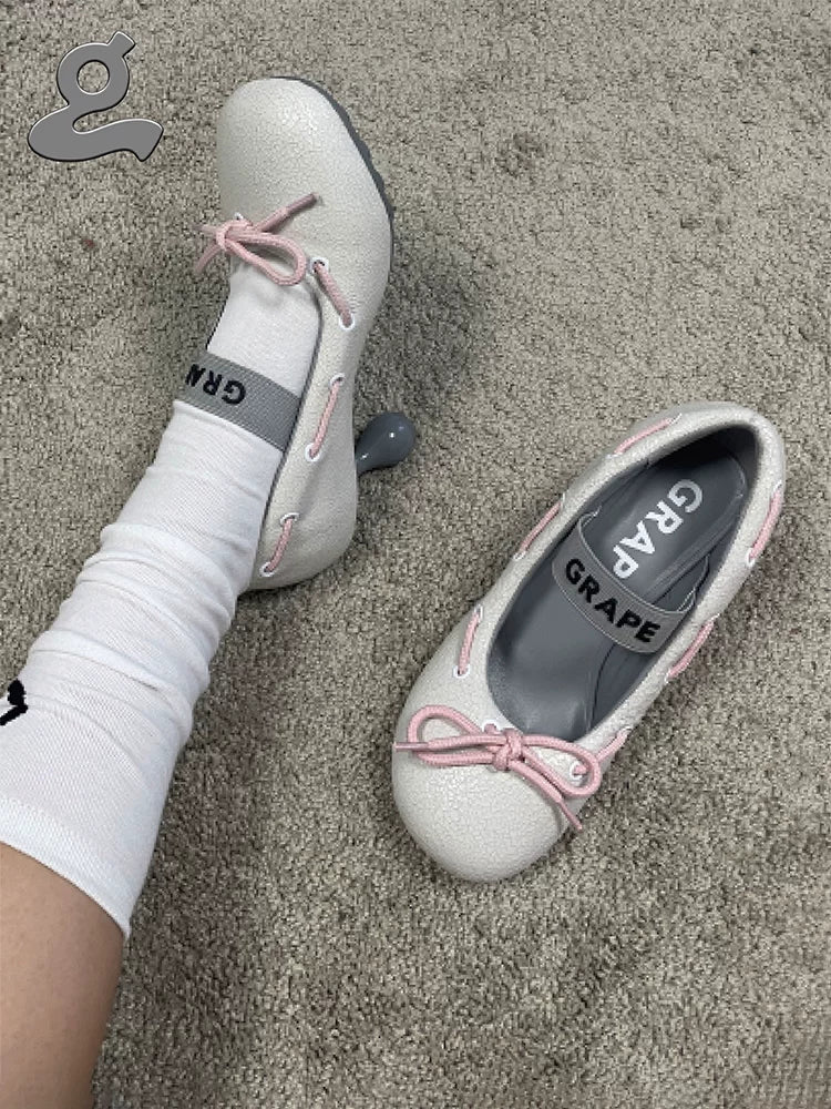 BALLET HIGH HEEL BOW SHOES