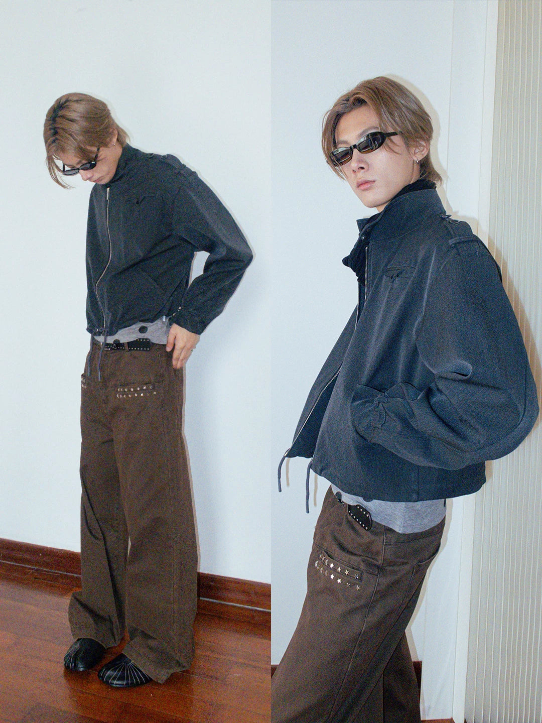 FUNKYFUN | WIDE-LEG DRAWSTRING BLAZER JACKET【ID:TN00203】
