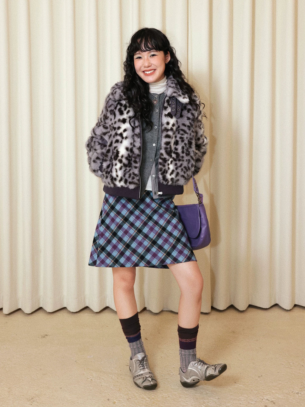化学少女 | RETRO LEOPARD FUR JACKET【ID:TN00150】