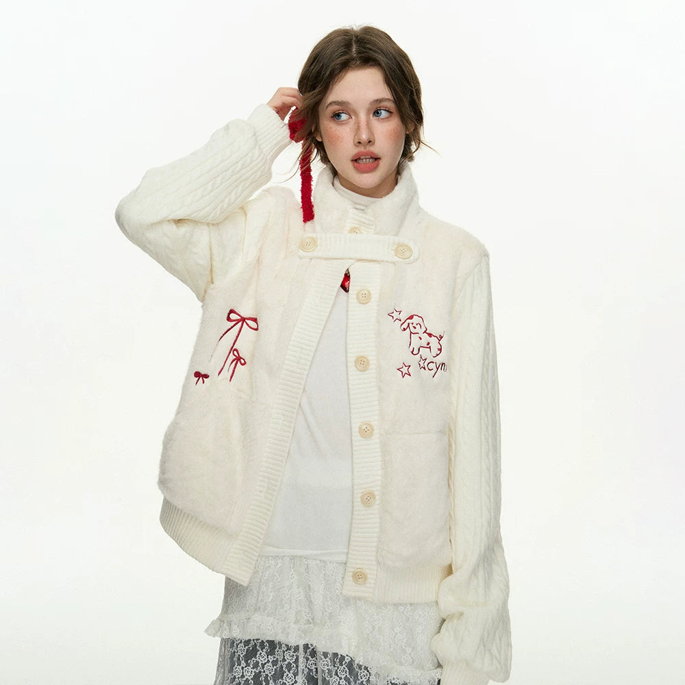 CyNi | COZY RABBIT HAIR CARDIGAN【ID:TN00097】