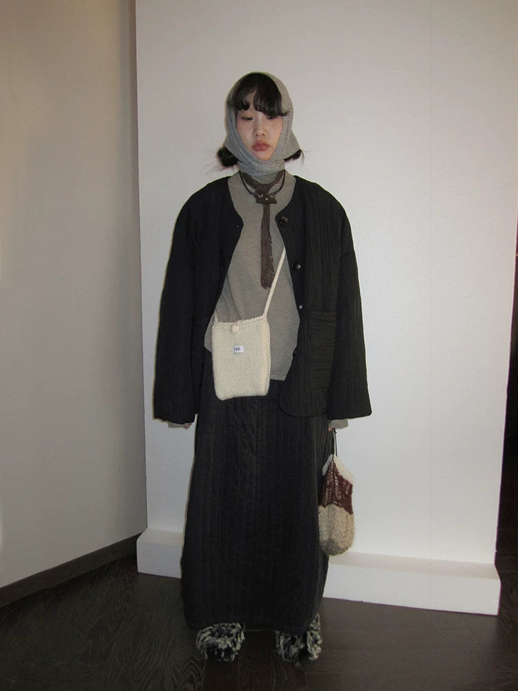 3months |  HIGH WAIST COTTON A-LINE SKIRT【ID:TN00017】
