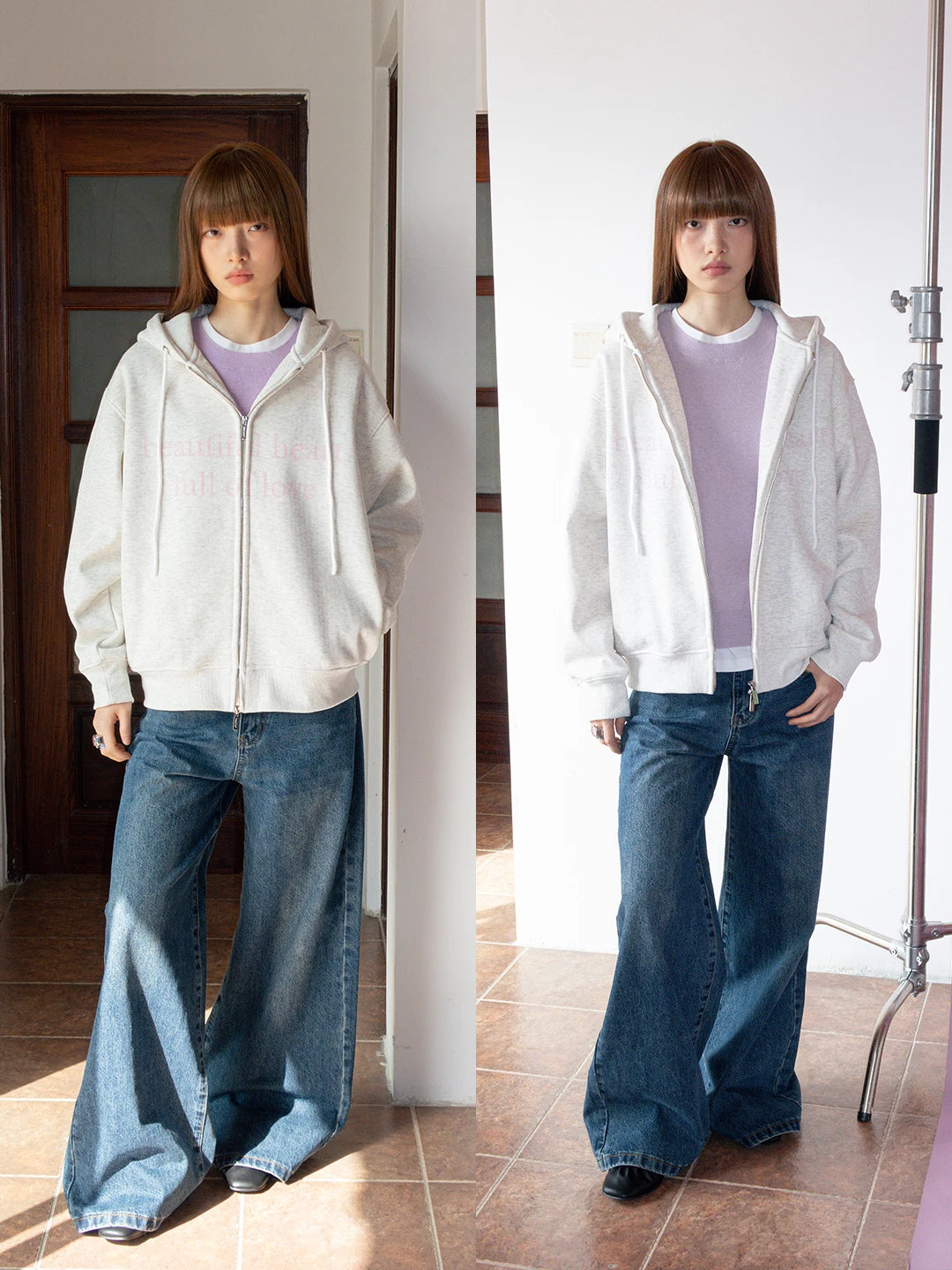 FUNKYFUN | FUNKY HIGH-WAIST WIDE-LEG JEANS【ID:TN00199】