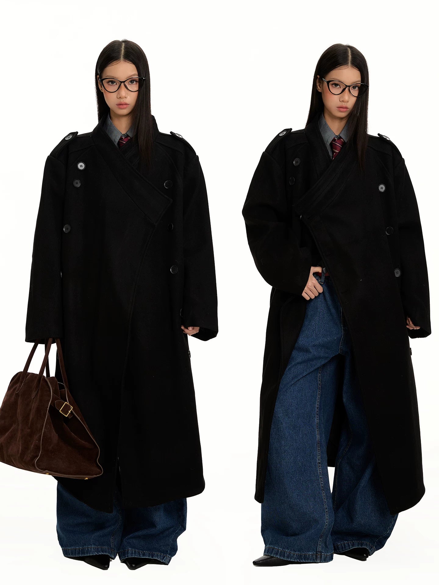 WOOL LONG COAT FOR CASUAL ELEGANCE