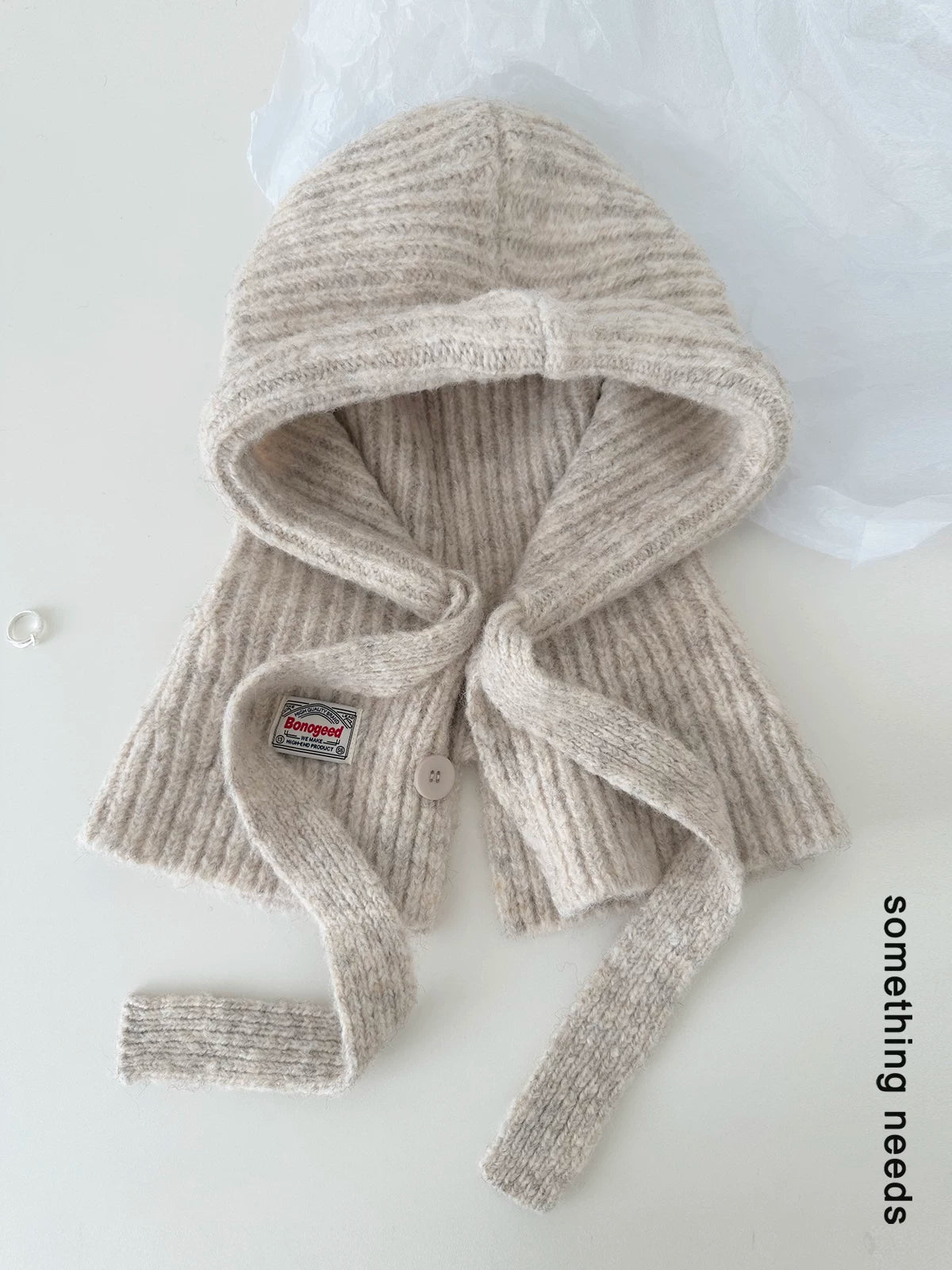 TRIA SELECT | WINTER KNIT BALACLAVA HAT【ID:TN00074】