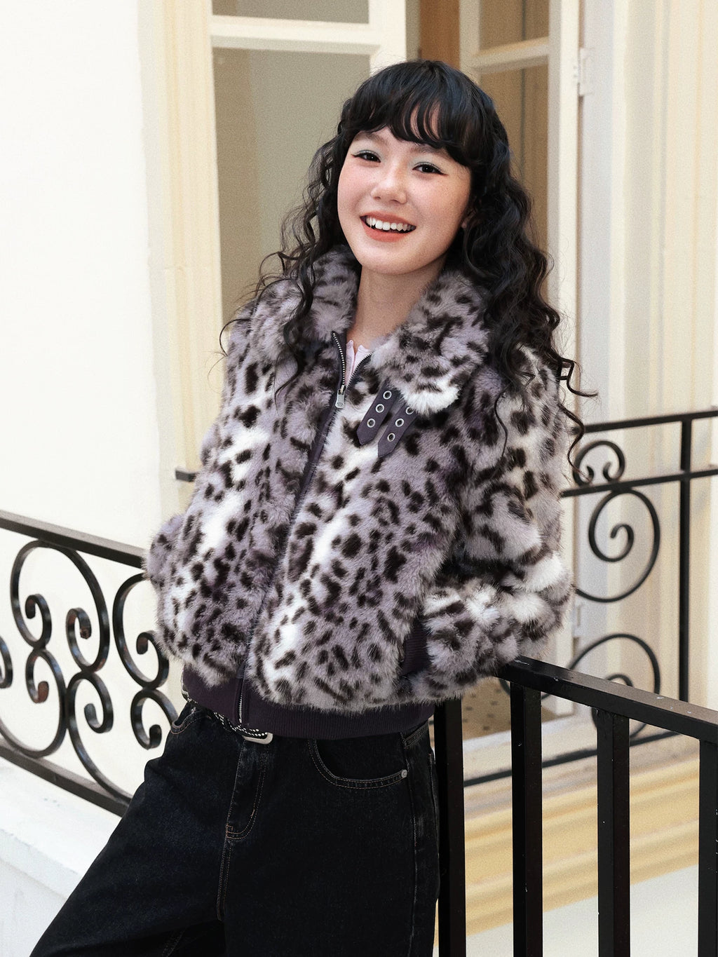 化学少女 | RETRO LEOPARD FUR JACKET【ID:TN00150】
