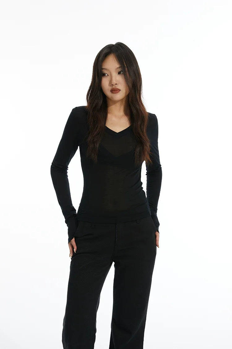 Second Skin Thumbhole Long Sleeve Top