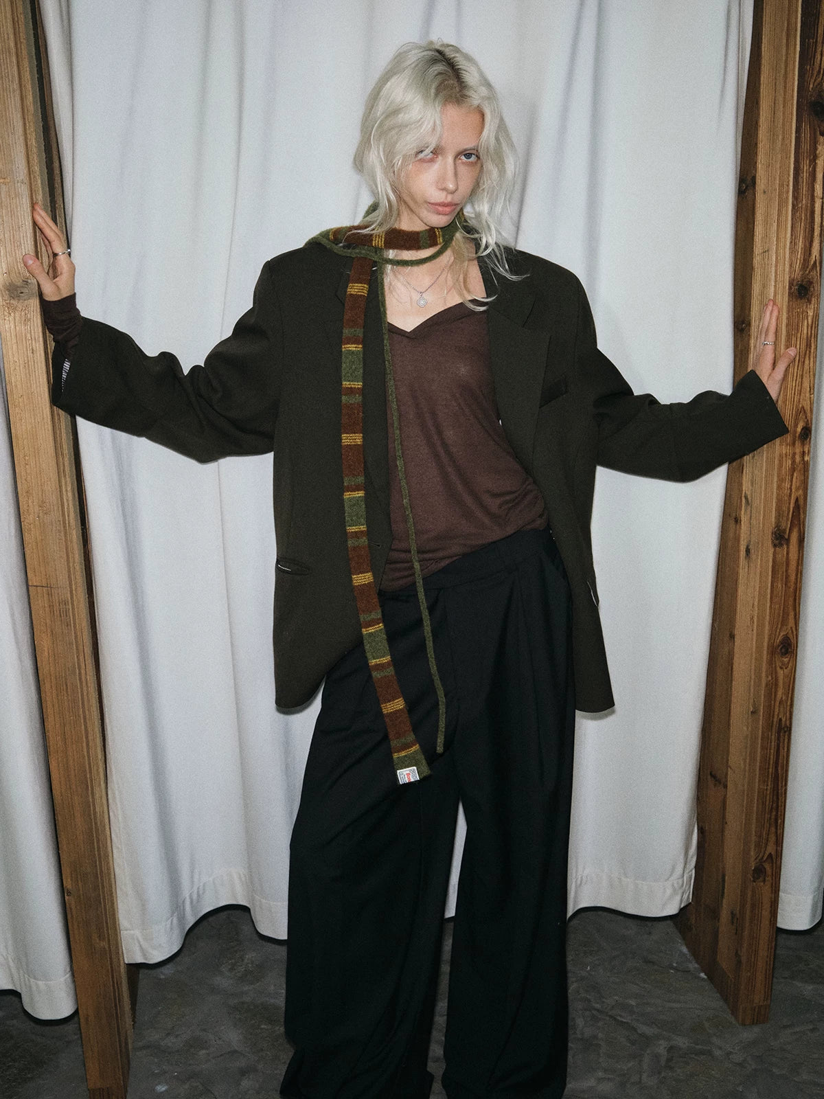 TRIA SELECT | CHIC STRIPED SCARF【ID:TN00127】