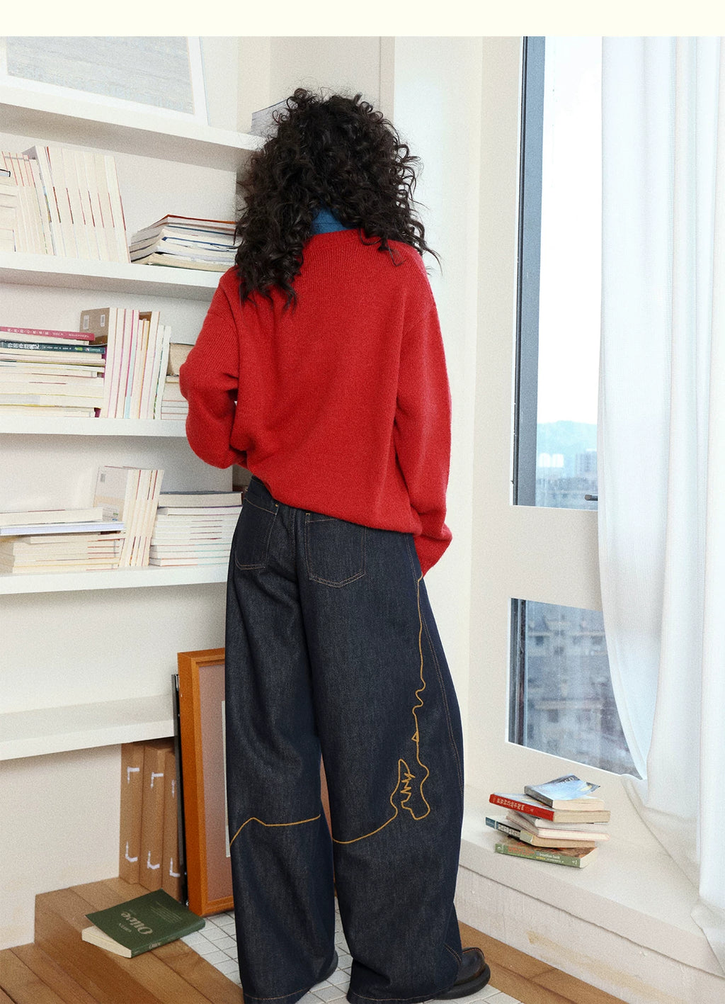 化学少女 | ELASTIC DENIM WIDE LEG PANTS【ID:TN00149】