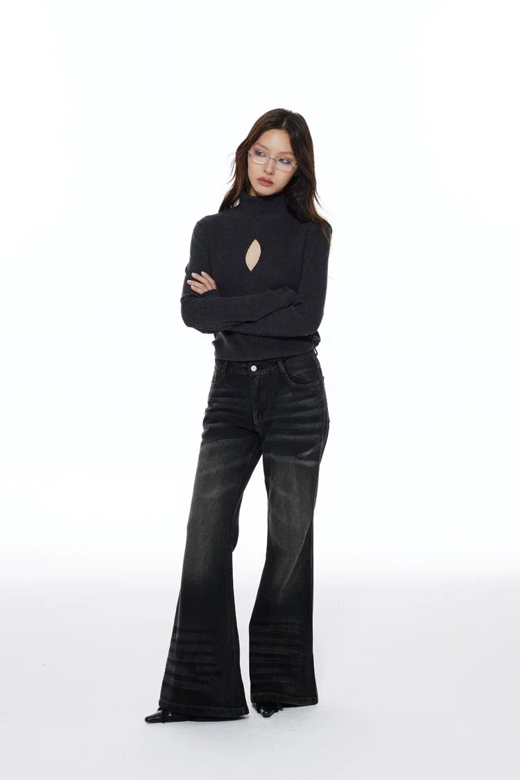 Diamond Keyhole Rib Knit