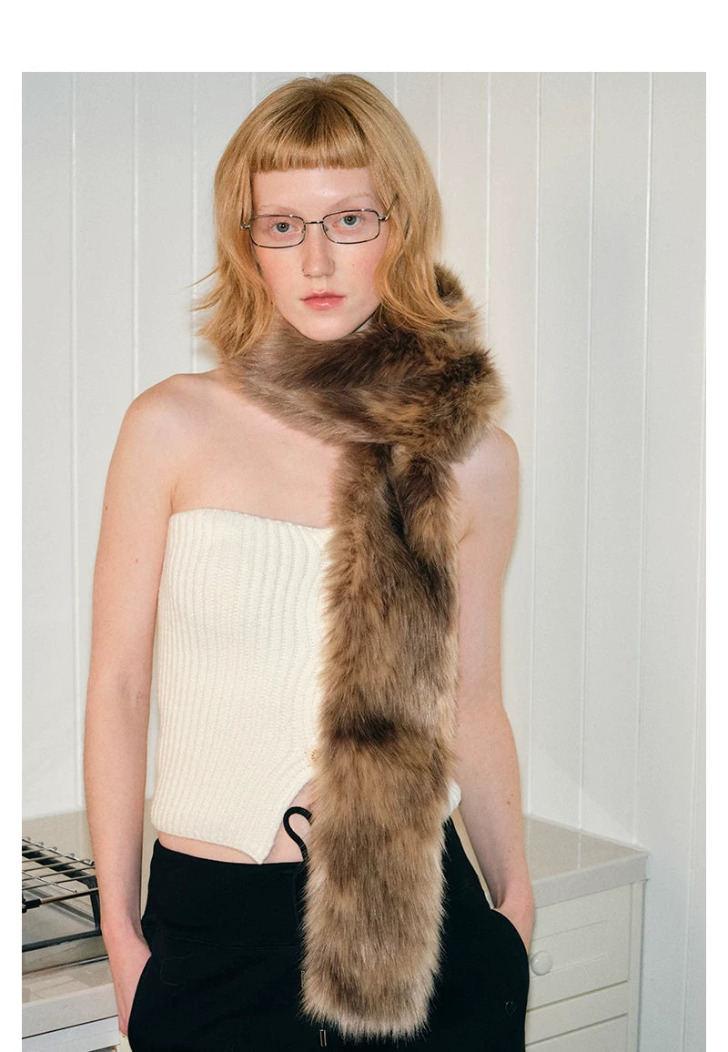 TRIA SELECT | CHIC PLUSH SCARF FOR WINTER【ID:TN00130】