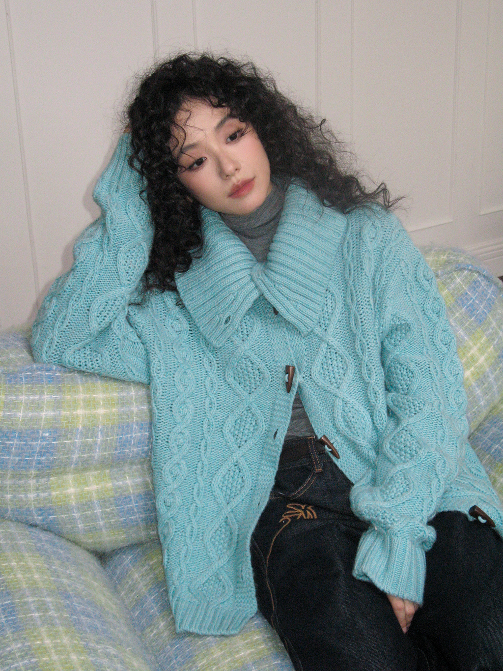 化学少女 | FLORAL KNIT CARDIGAN SWEATER【ID:TN00159】