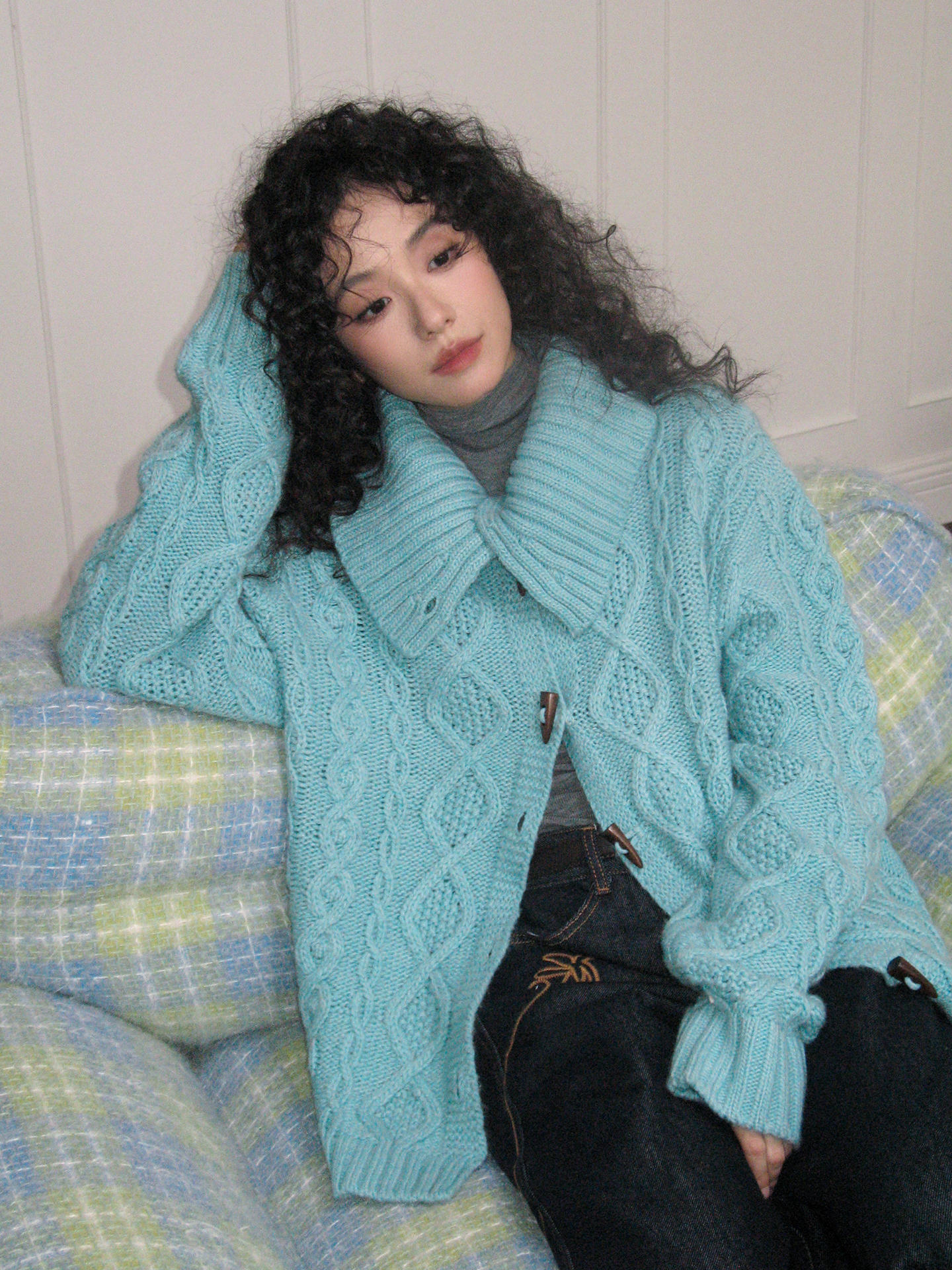 化学少女 | FLORAL KNIT CARDIGAN SWEATER【ID:TN00159】