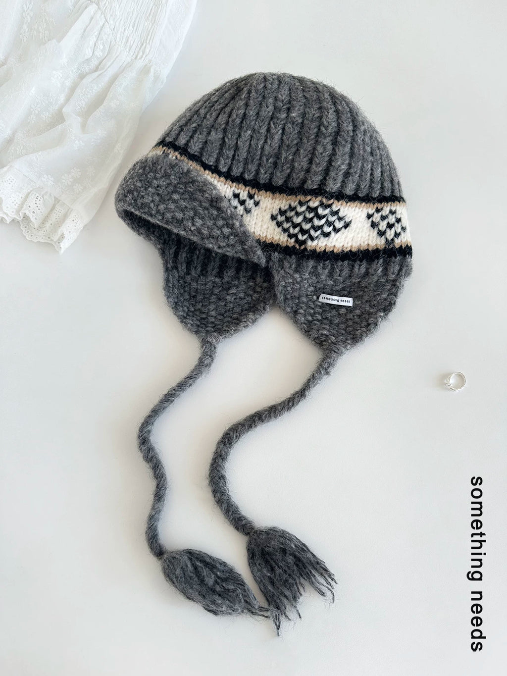TRIA SELECT | WINTER FAIR ISLE WOOL CAP【ID:TN00073】