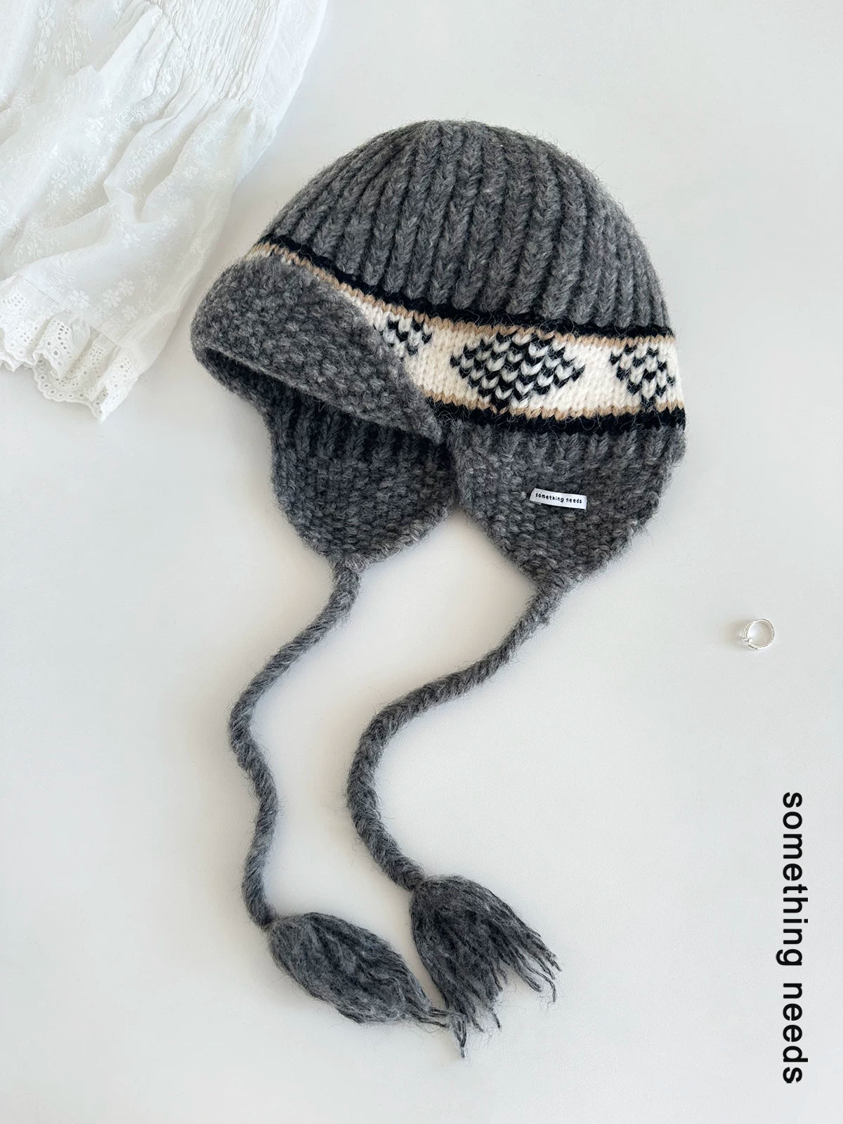 TRIA SELECT | WINTER FAIR ISLE WOOL CAP【ID:TN00073】