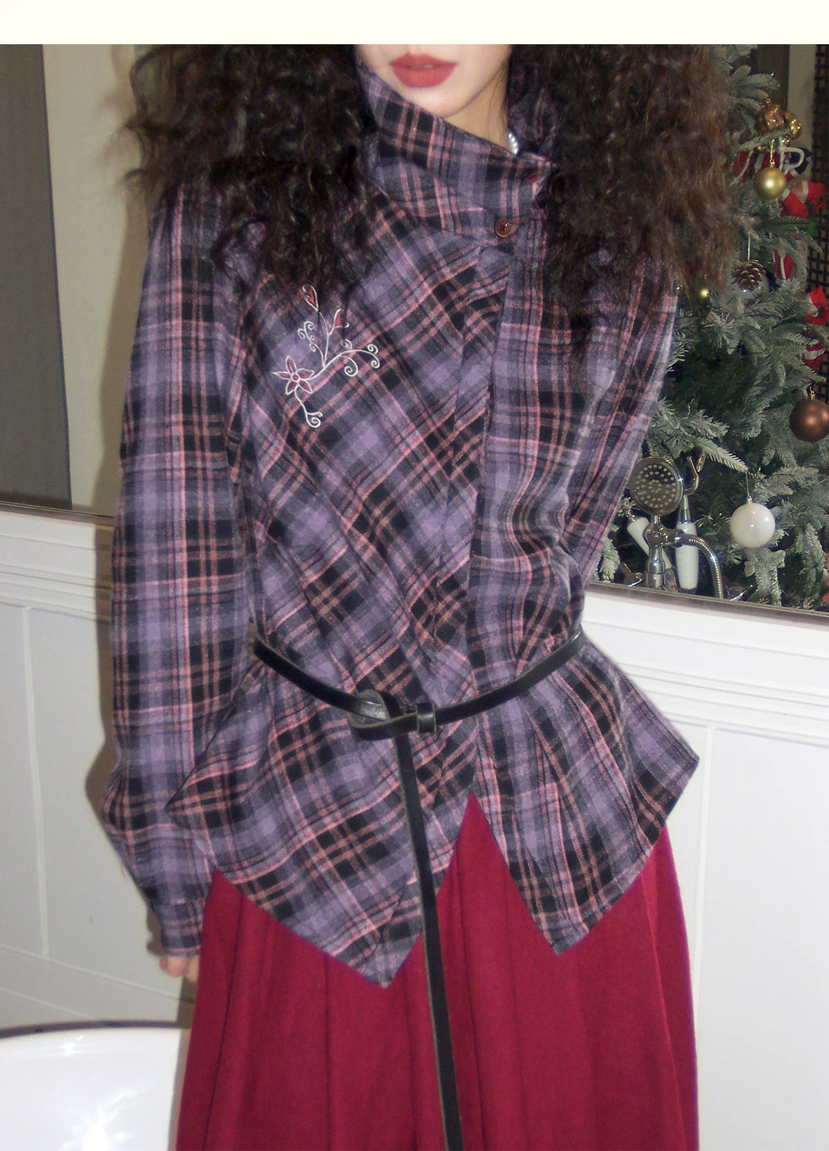 化学少女 | PLAID LONG SLEEVE SHIRT【ID:TN00161】