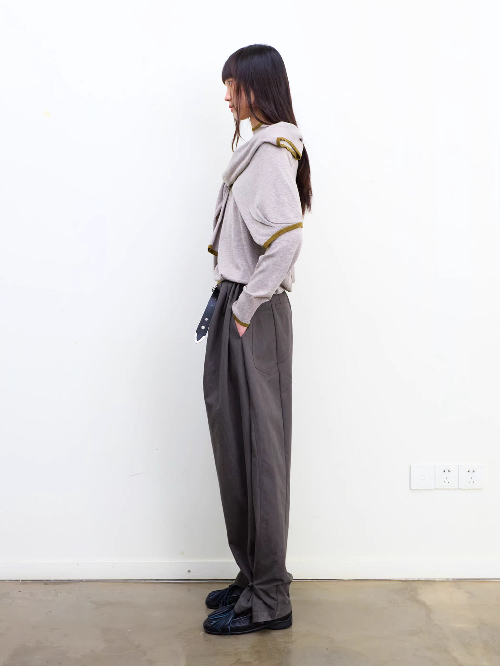 Lantern Trousers in Khaki or Soft Sand