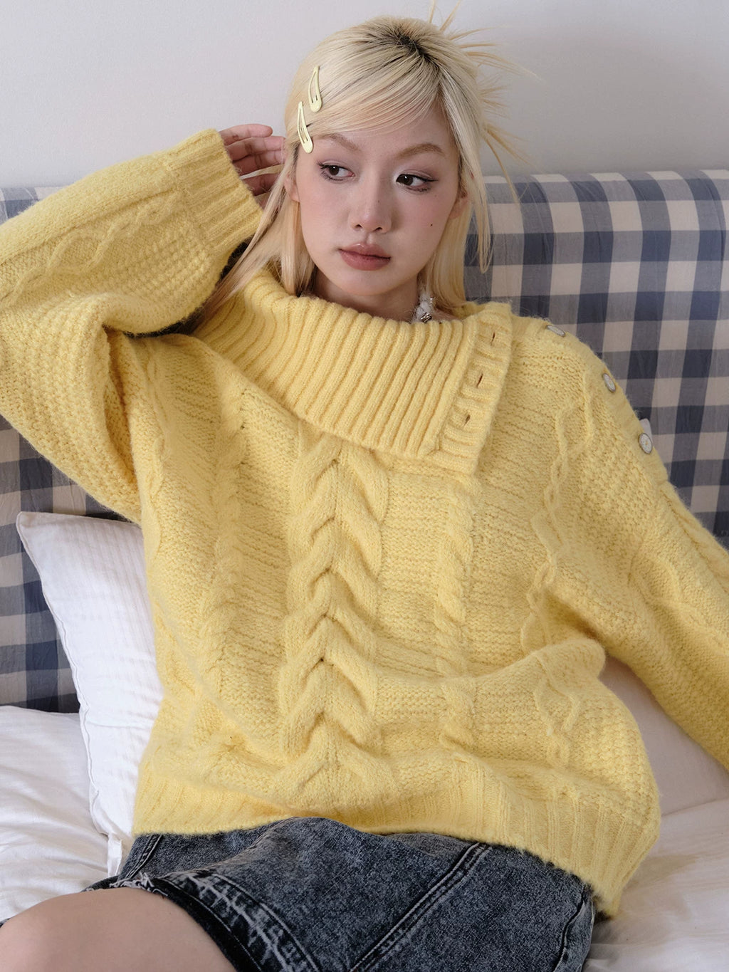 化学少女 | SLOUCHY WOOL MOHAIR SWEATER【ID:TN00147】