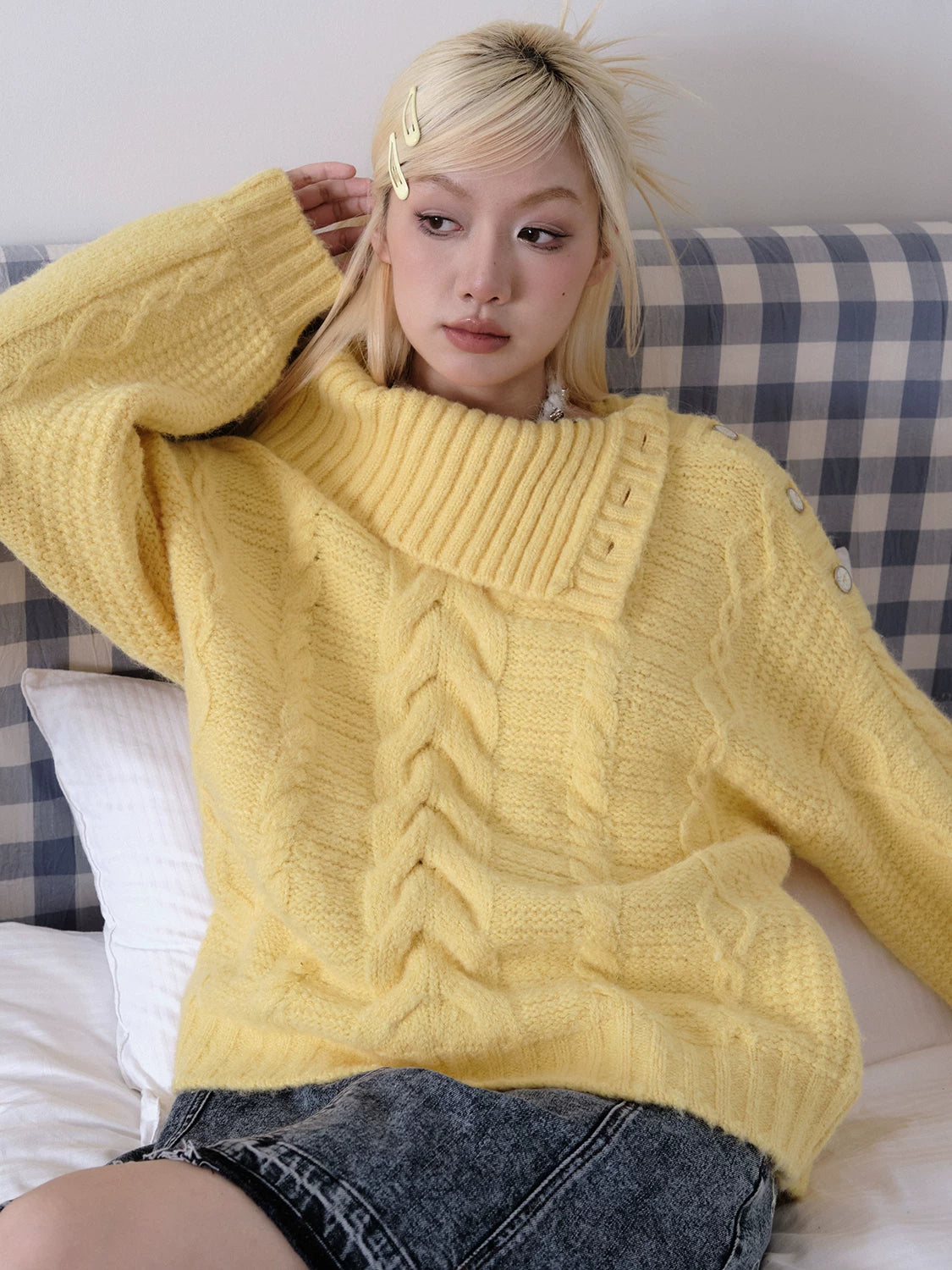 化学少女 | SLOUCHY WOOL MOHAIR SWEATER【ID:TN00147】