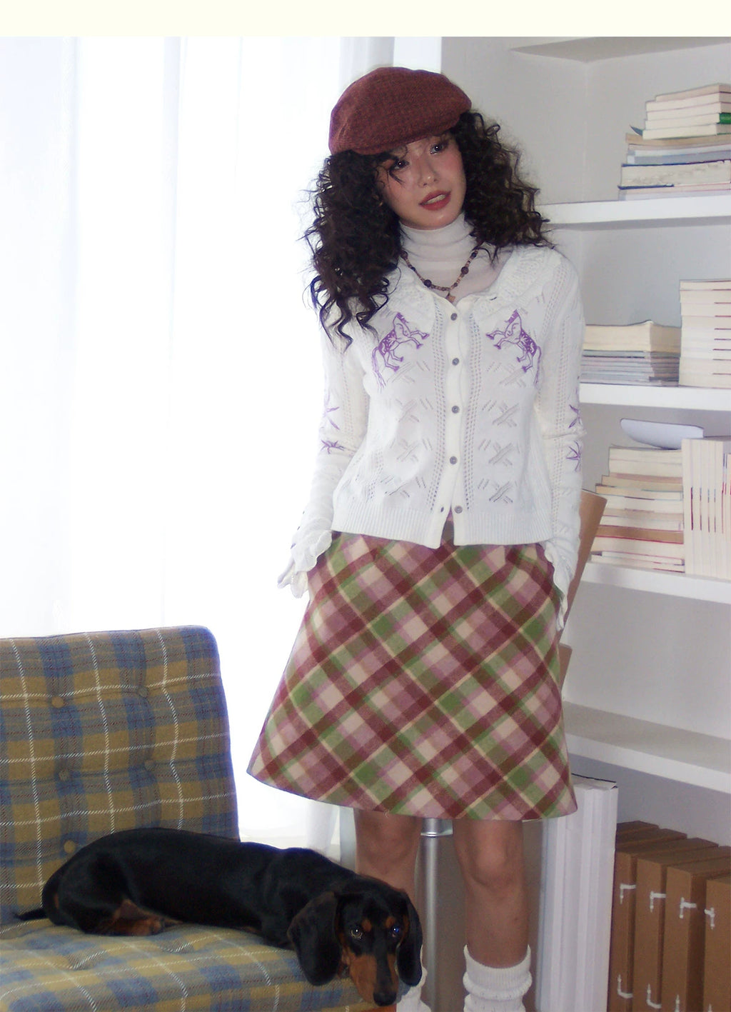化学少女 | PLAID A-LINE SKIRT【ID:TN00157】