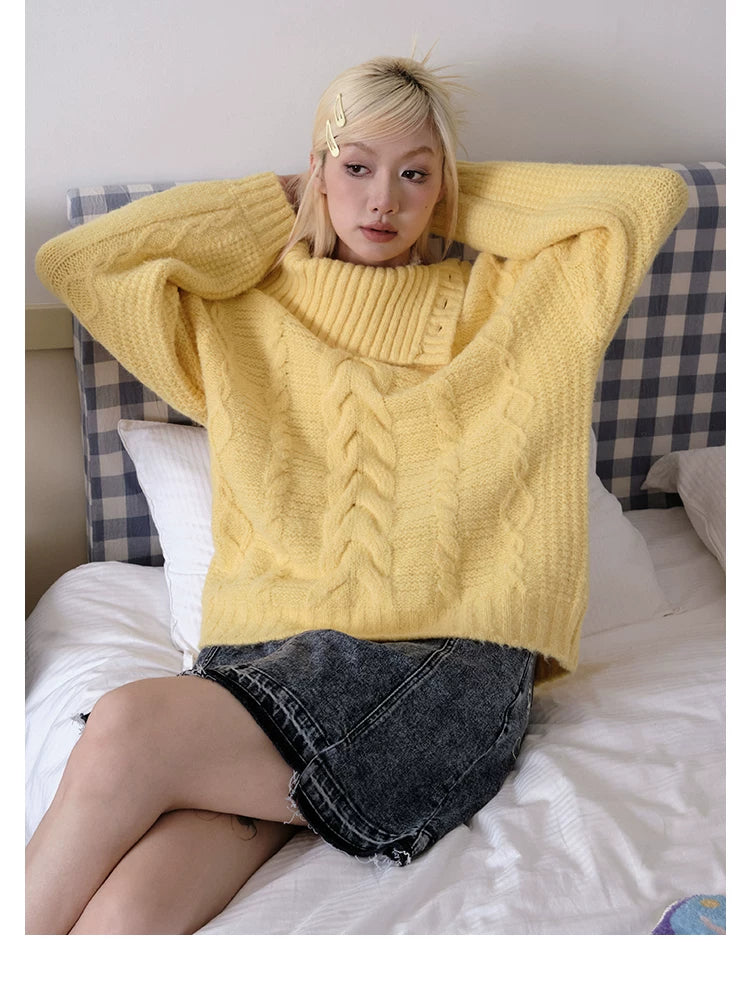 化学少女 | SLOUCHY WOOL MOHAIR SWEATER【ID:TN00147】