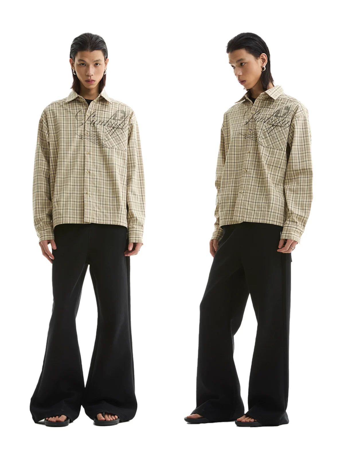 FUNKYFUN | FLORAL CHECK LONG SLEEVE SHIRT【ID:TN00202】