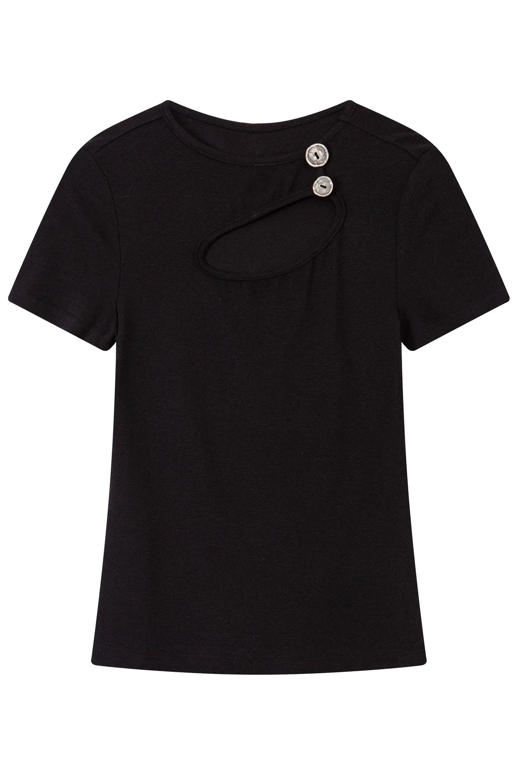 Ellipse Cut-Out Chrome Button Top