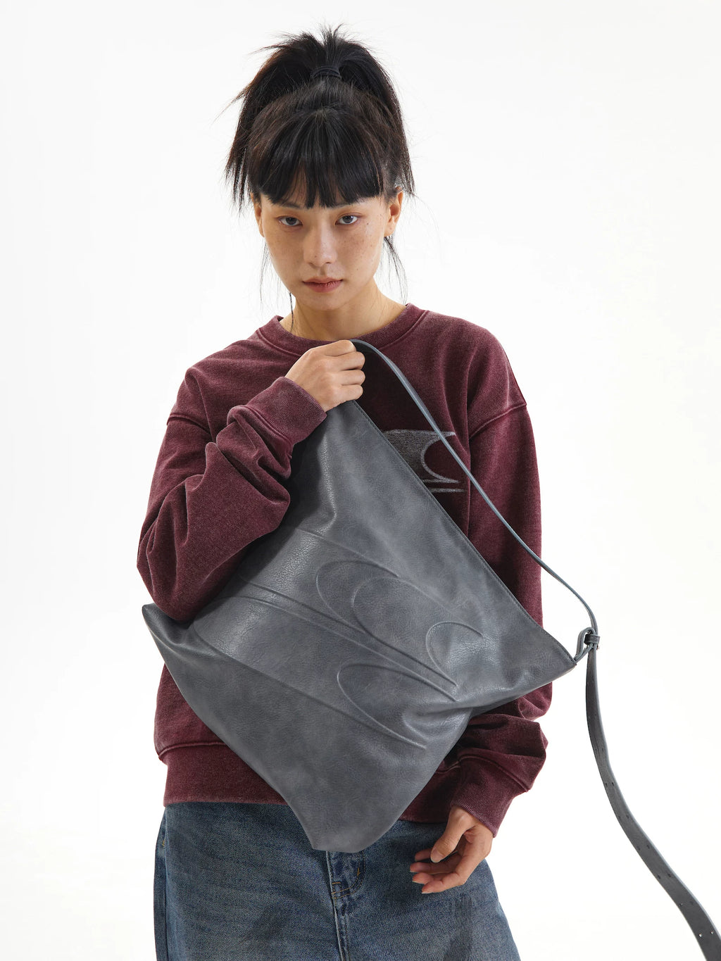 LARGE CAPACITY LEATHER TOTE BAG