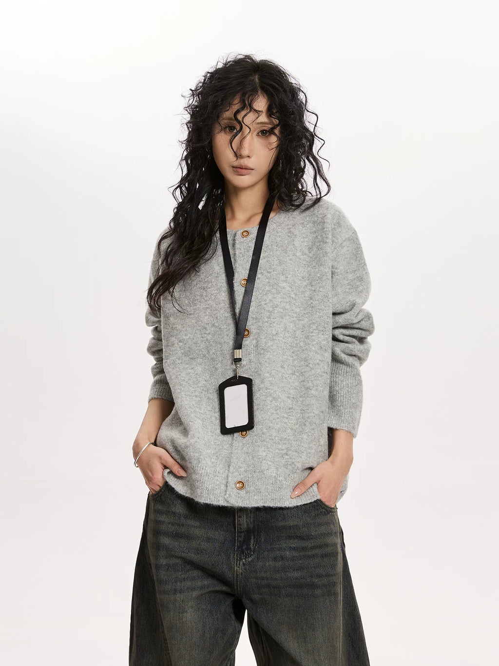 RETRO KNITTED CARDIGAN SWEATER