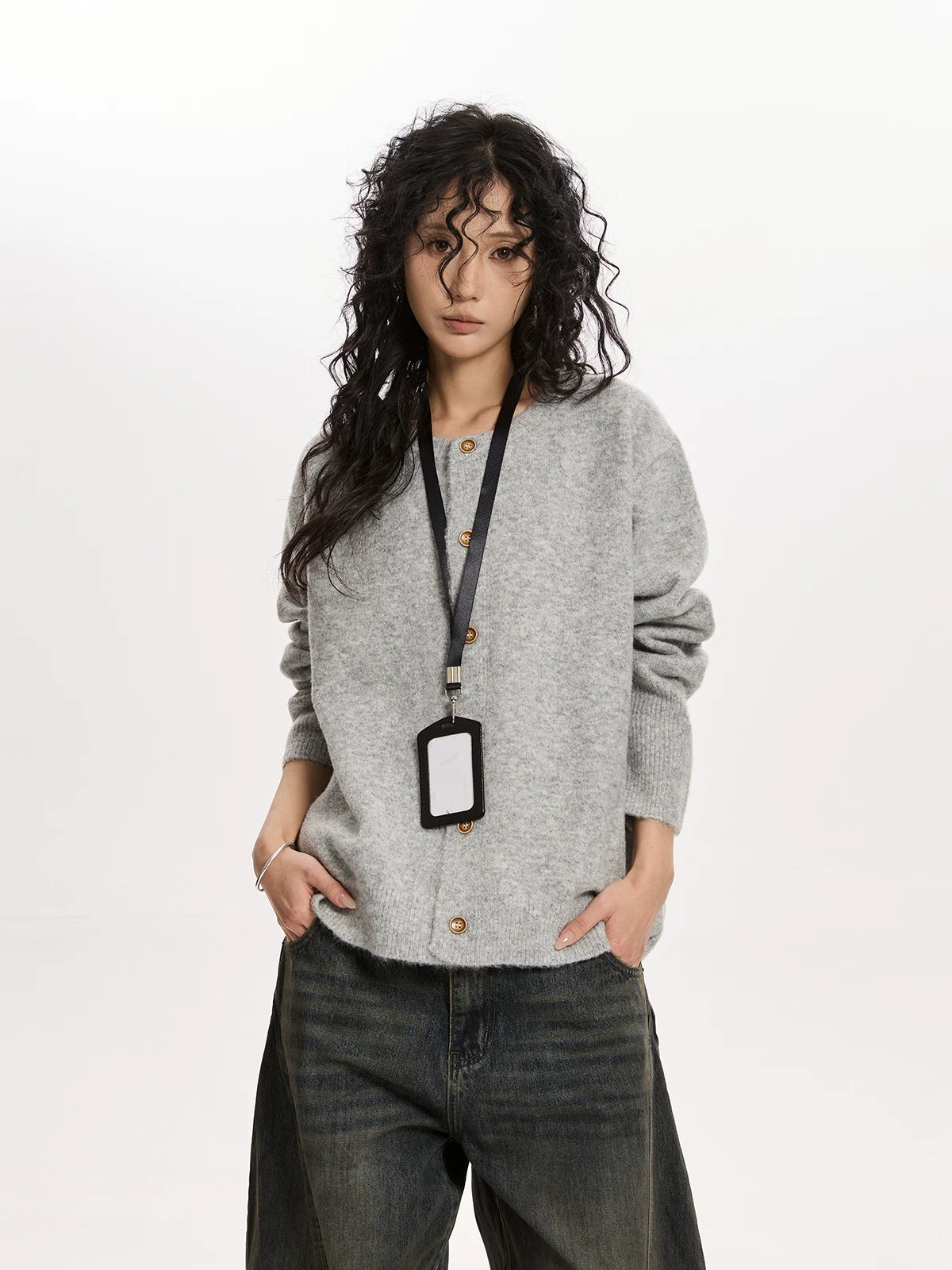 RETRO KNITTED CARDIGAN SWEATER