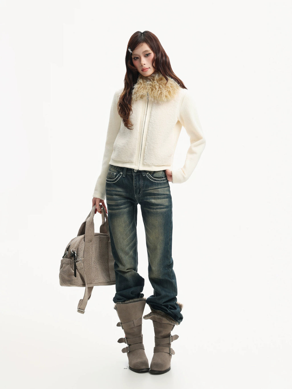 LOOSE KNIT CARDIGAN JACKET
