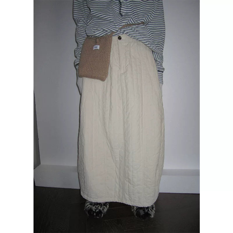 3months |  HIGH WAIST COTTON A-LINE SKIRT【ID:TN00017】