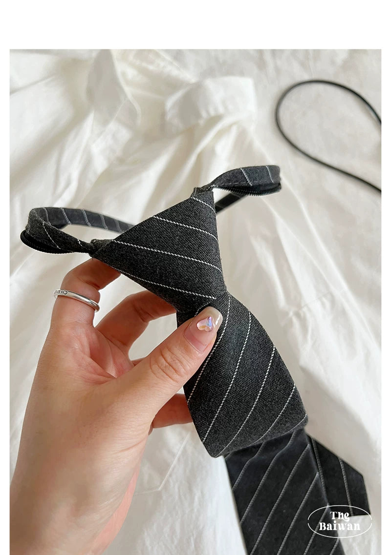 TRIA SELECT | KOREAN STYLE STRIPED TIE SHIRT【ID:TN00136】
