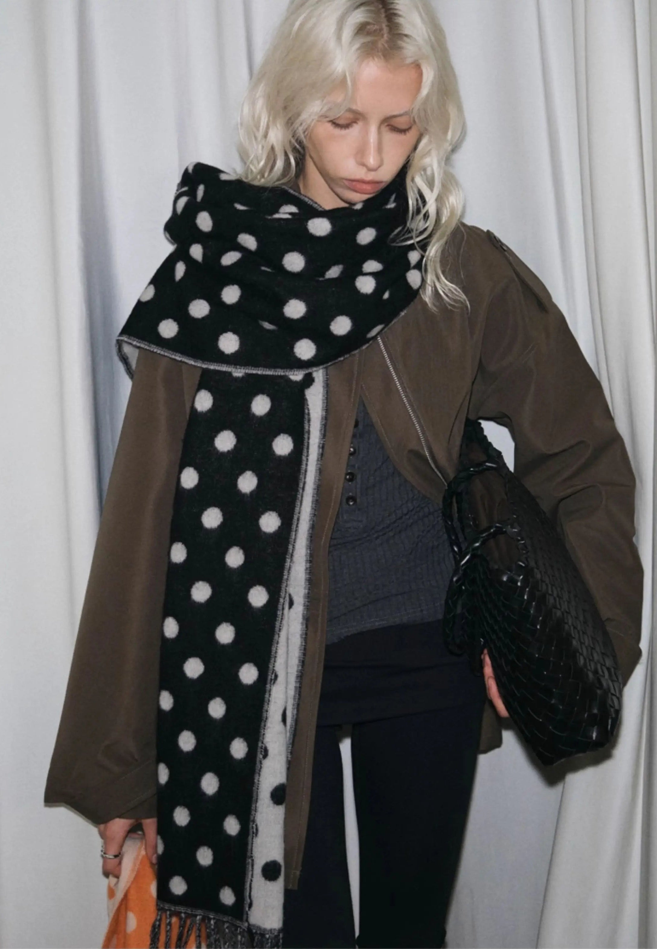 TRIA SELECT | CLASSIC POLKA DOT SCARF【ID:TN00128】