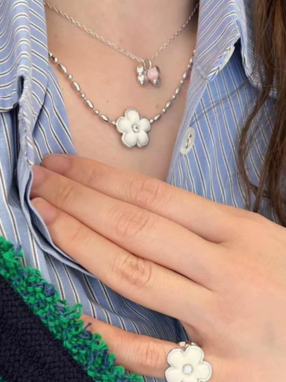 DELICATE PEARL DRIP GLAZE NECKLACE