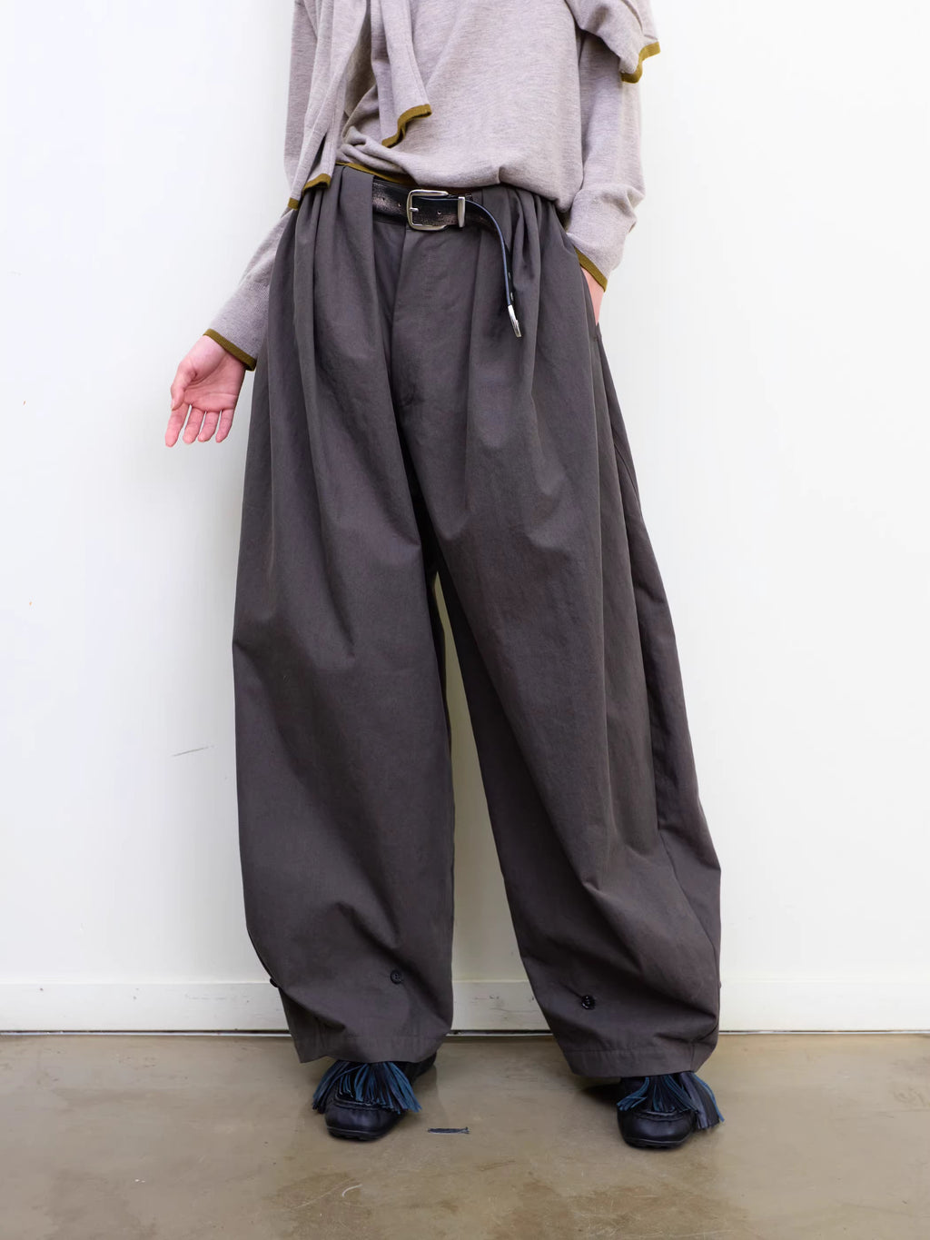 Lantern Trousers in Khaki or Soft Sand