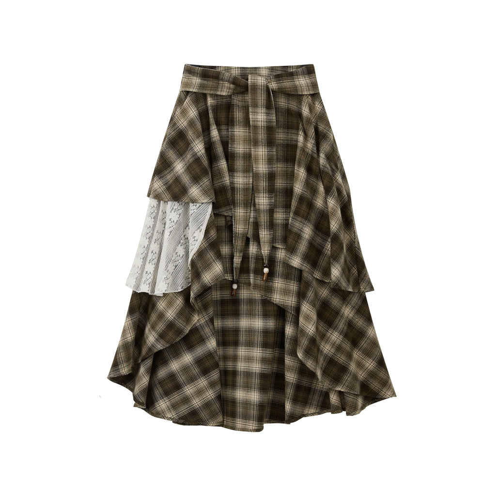 化学少女 | IRREGULAR LACE BUSTIER SKIRT【ID:TN00158】