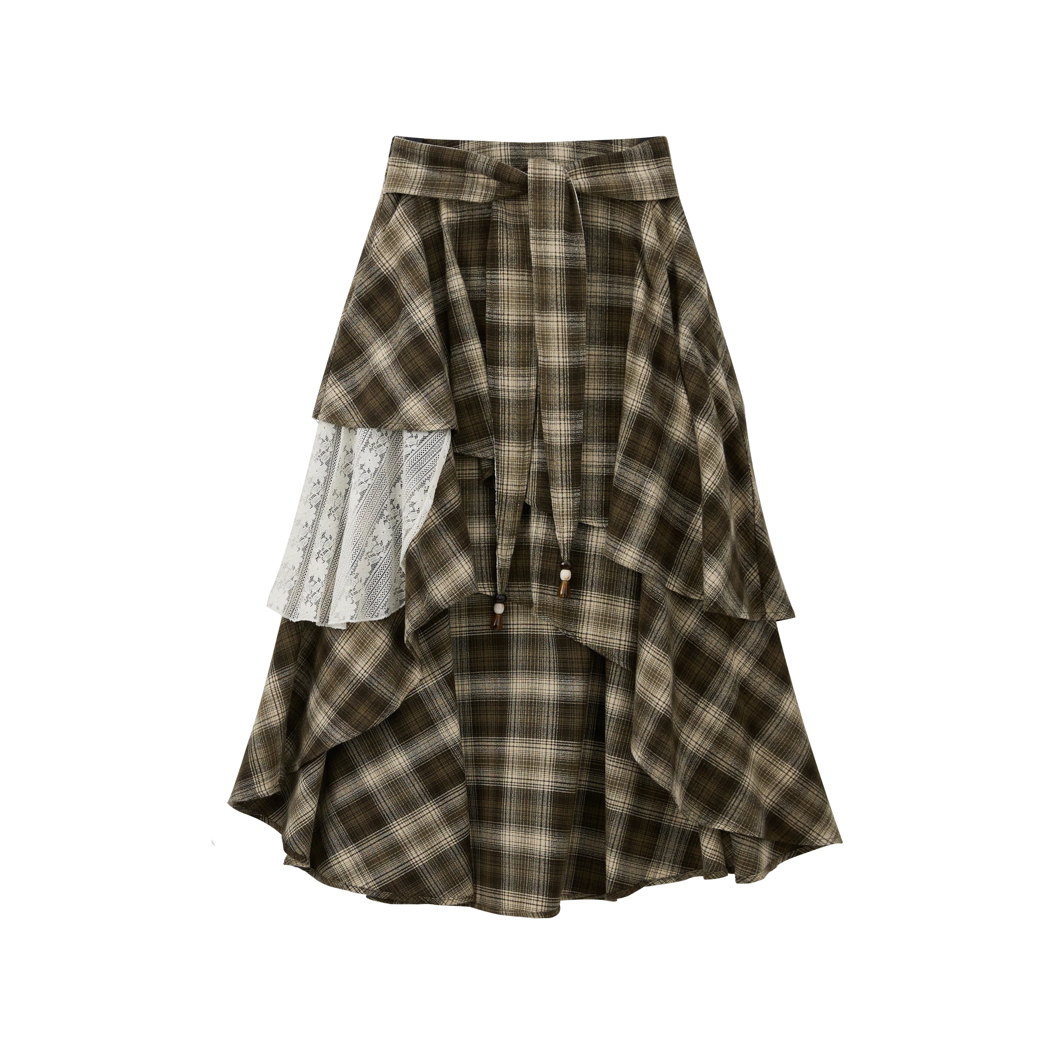 化学少女 | IRREGULAR LACE BUSTIER SKIRT【ID:TN00158】