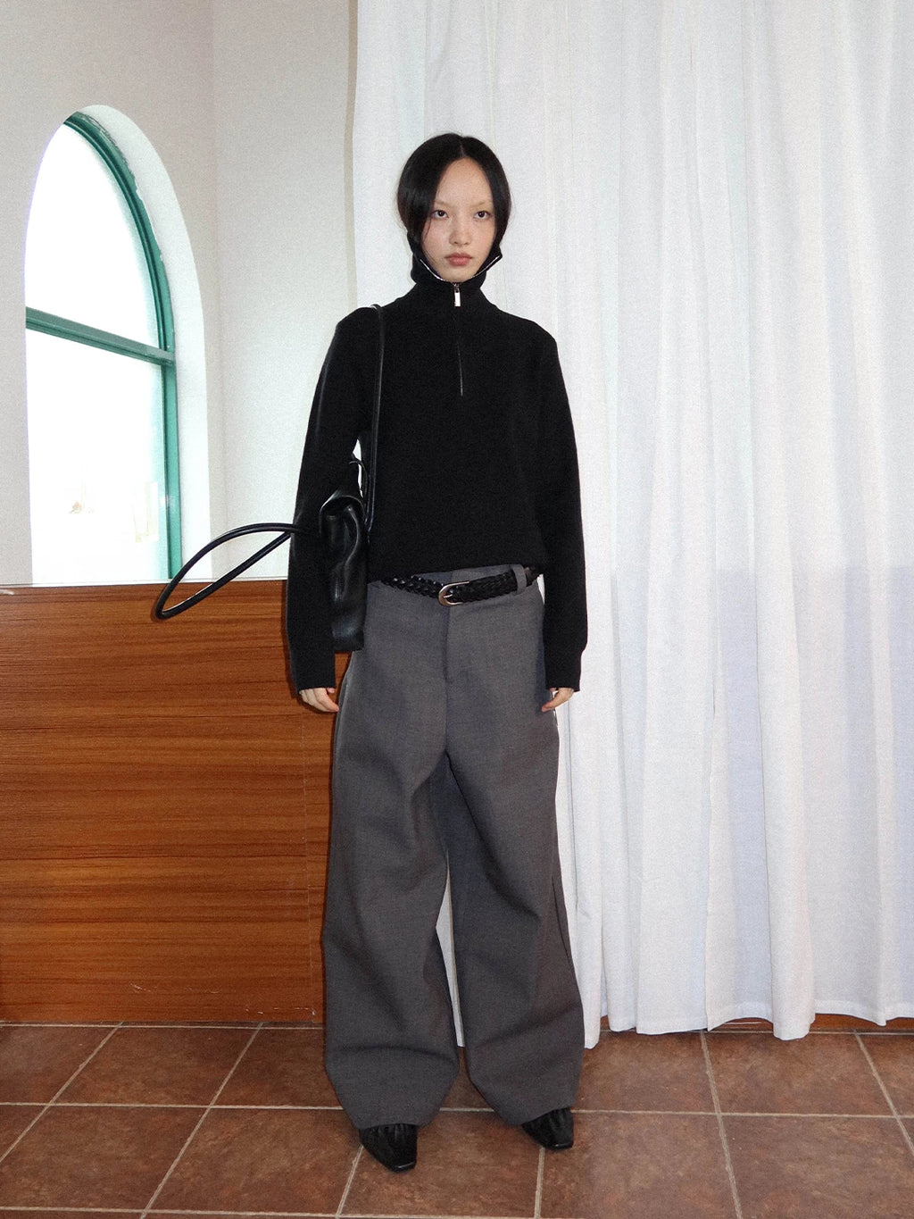 FUNKYFUN | HIGH WAISTED CASUAL SUIT PANTS【ID:TN00194】