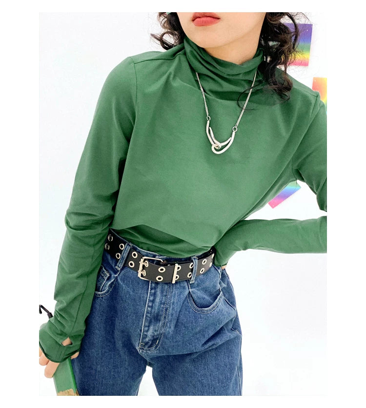 化学少女 | COLOR BOMB KNIT LONG SLEEVE TOP【ID:TN00145】