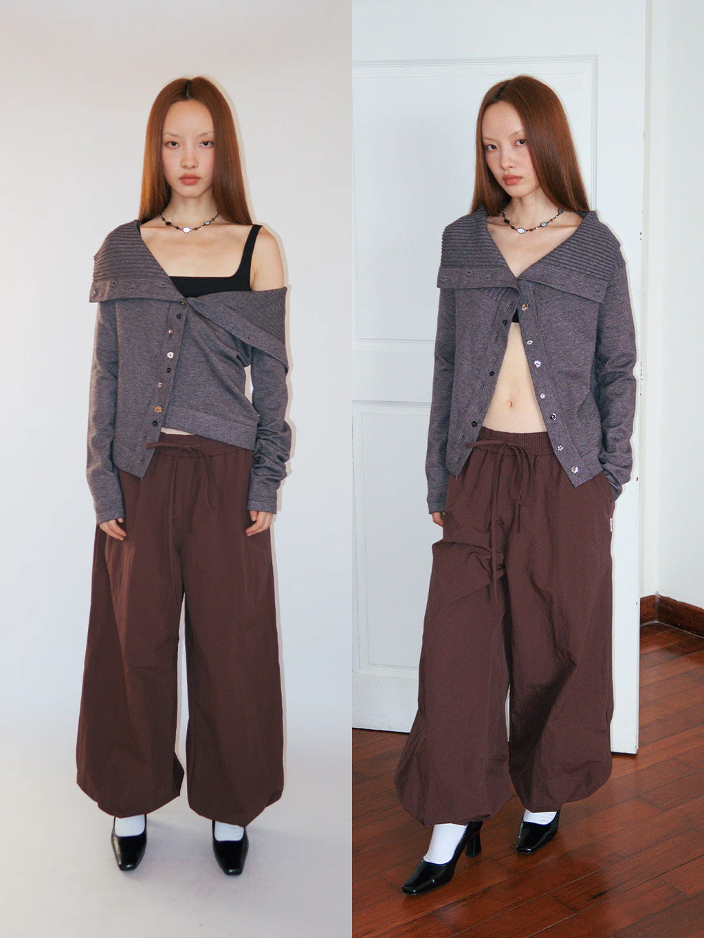 FUNKYFUN | EMBELLISHED TWO-WAY CARDIGAN SWEATER【ID:TN00171】