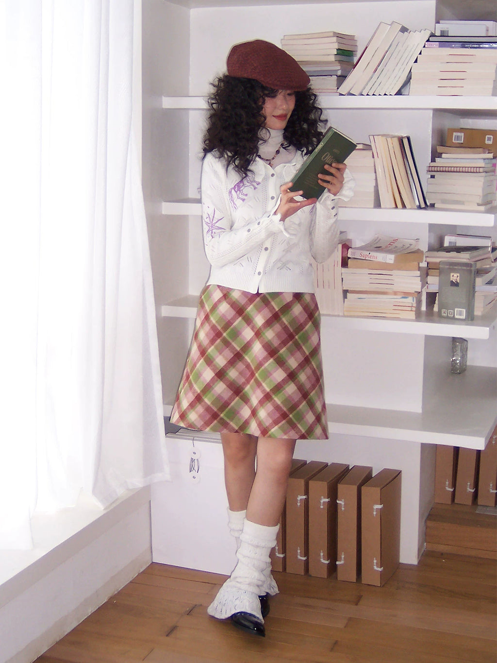 化学少女 | PLAID A-LINE SKIRT【ID:TN00157】
