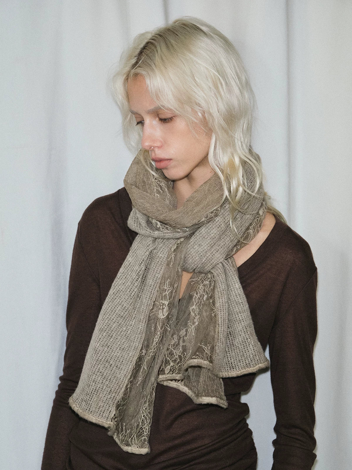 TRIA SELECT | FLORAL LACE SCARF SHAWL【ID:TN00131】