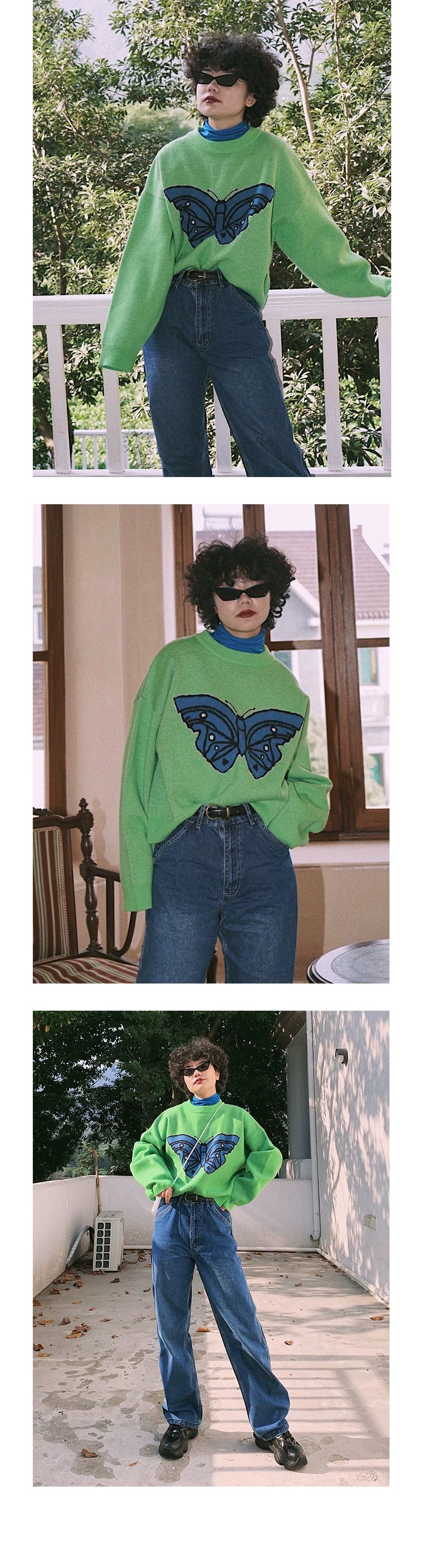 化学少女 | COLOR BOMB KNIT LONG SLEEVE TOP【ID:TN00145】