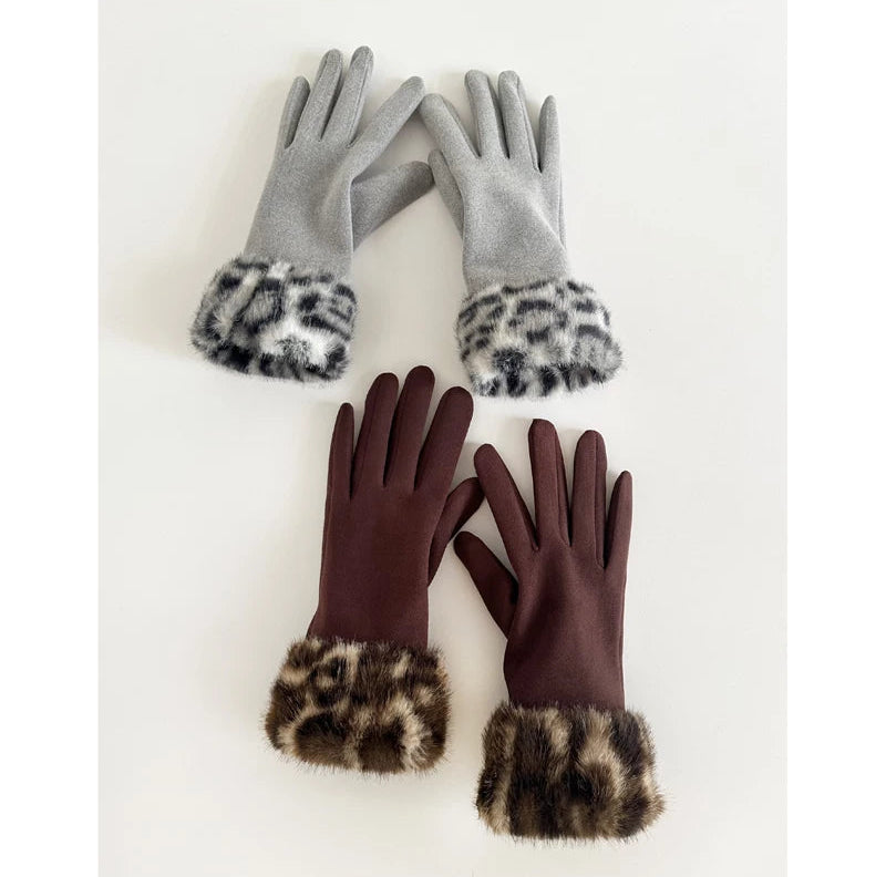 TRIA SELECT | FASHIONABLE LEOPARD TOUCHSCREEN GLOVES【ID:TN00141】