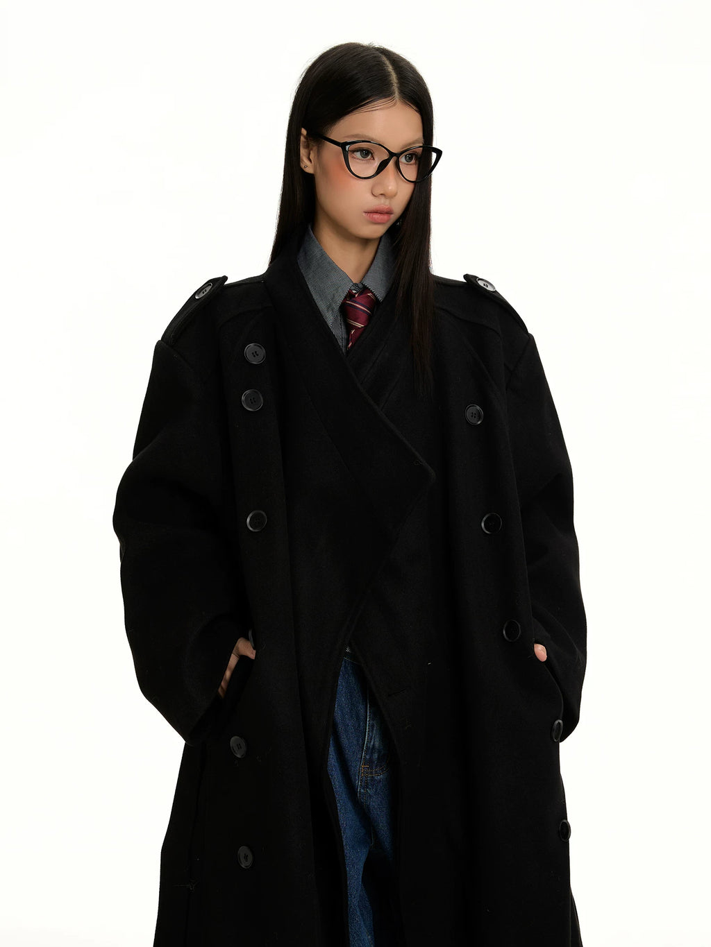 WOOL LONG COAT FOR CASUAL ELEGANCE